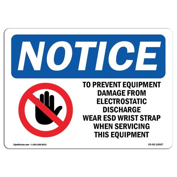 OSHA Sign, To Prevent Equipment Damage With Symbol, 14in X 10in Decal, 10